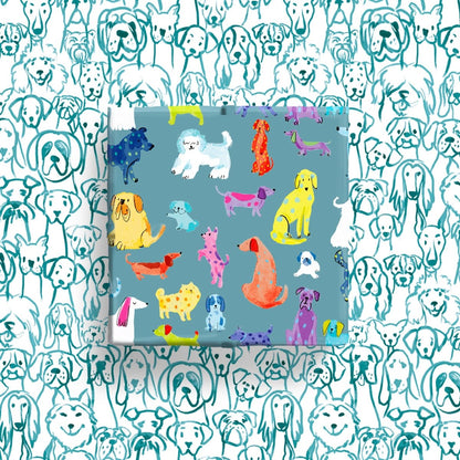 Pawty Dogs Wrapping Paper - 6 Sheets