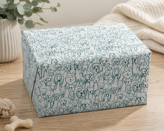 Pawty Dogs Wrapping Paper - 6 Sheets