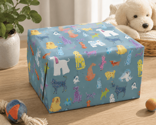 Pawty Dogs Wrapping Paper - 6 Sheets