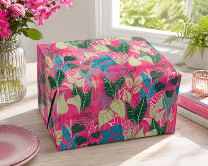 Neon Tropical Wrapping Paper - 6 Sheets