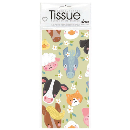 Sage Farm Tissue Paper, 4 Sheets