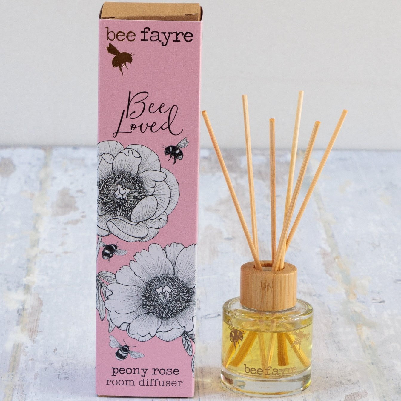 Bee Loved Peony Rose Reed Diffuser