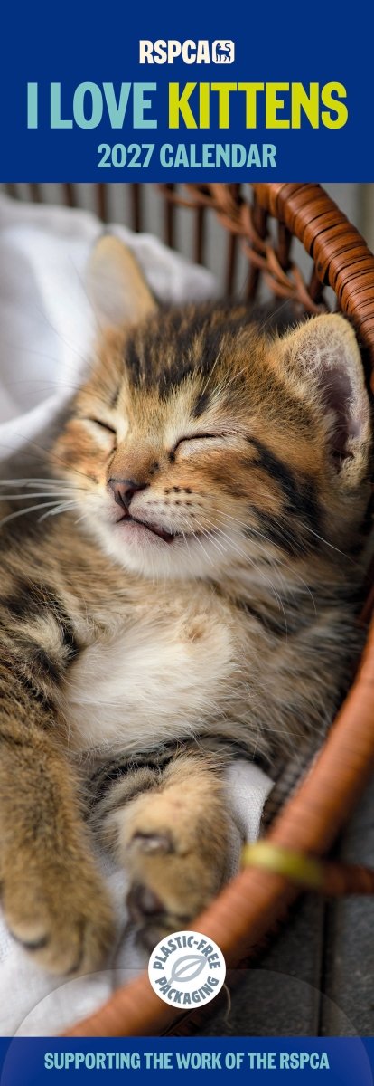 RSPCA I Love Kittens - Slim Calendar 2027