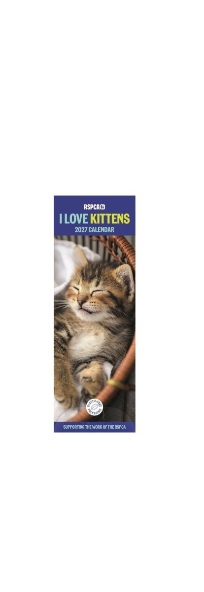 RSPCA I Love Kittens - Slim Calendar 2027