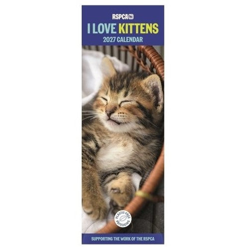 RSPCA I Love Kittens - Slim Calendar 2027