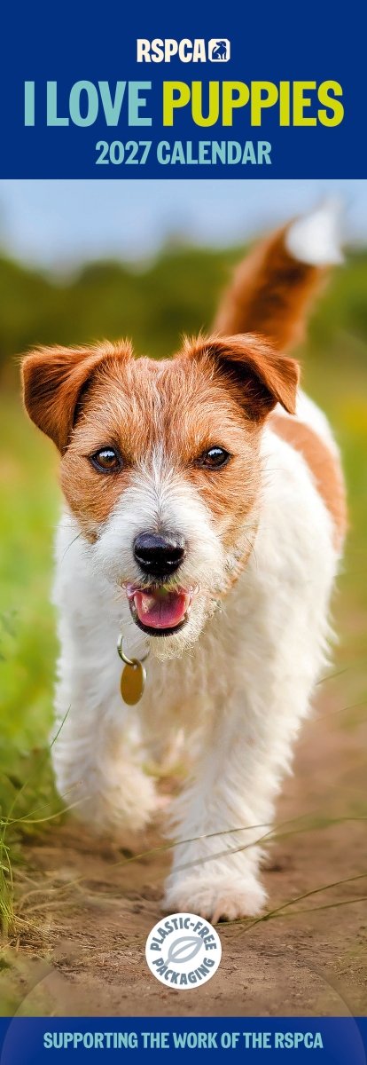 RSPCA I Love Puppies - Slim Calendar 2027