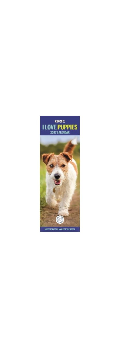 RSPCA I Love Puppies - Slim Calendar 2027