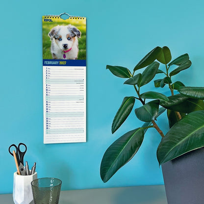 RSPCA I Love Puppies - Slim Calendar 2027