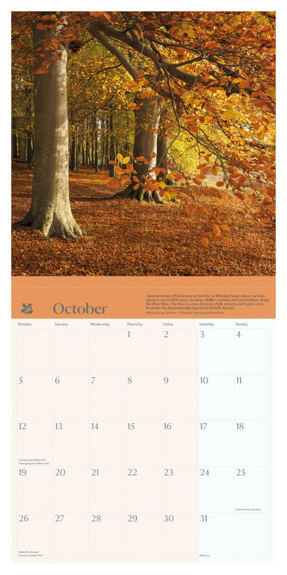 Seasons National Trust Square Wall Calendar 2026