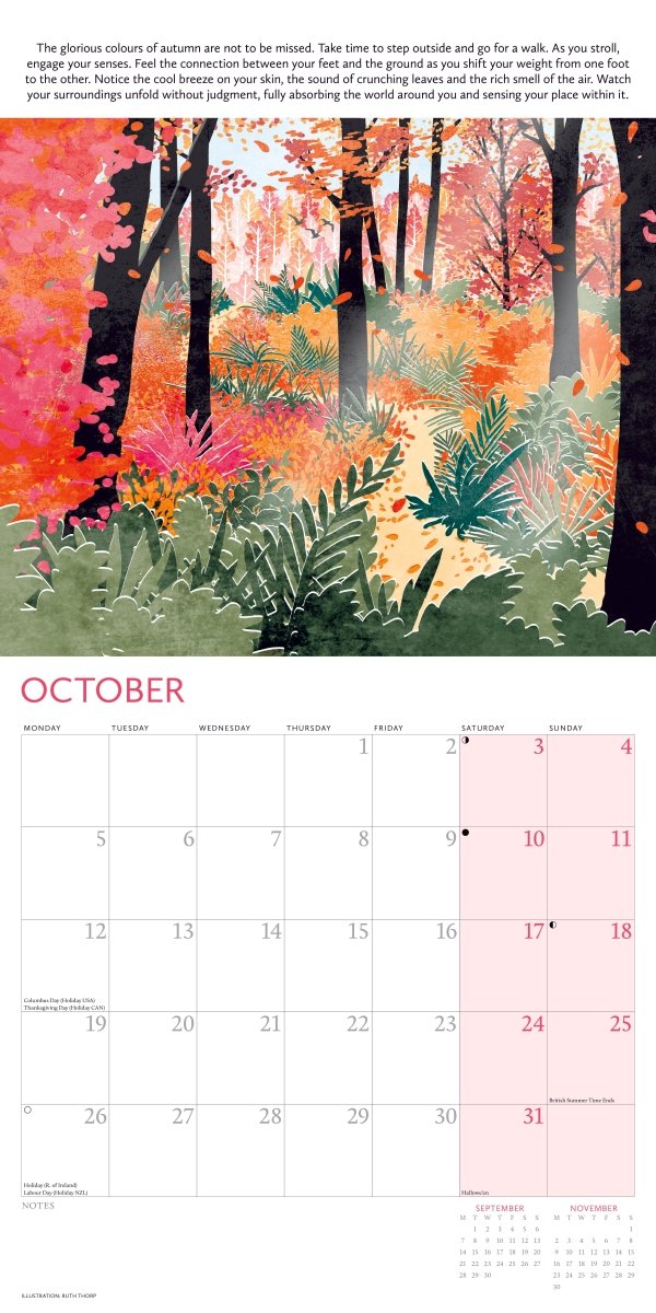 Breathe Square Wall Calendar 2026