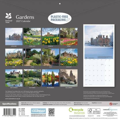 National Trust: Gardens - Square Wall Calendar 2027