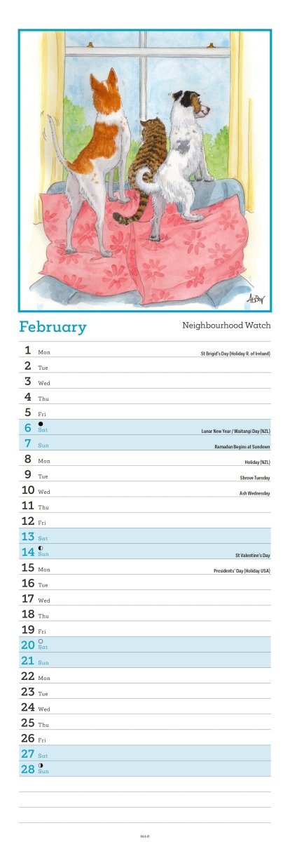 Alison's Animals - Slim Calendar 2027