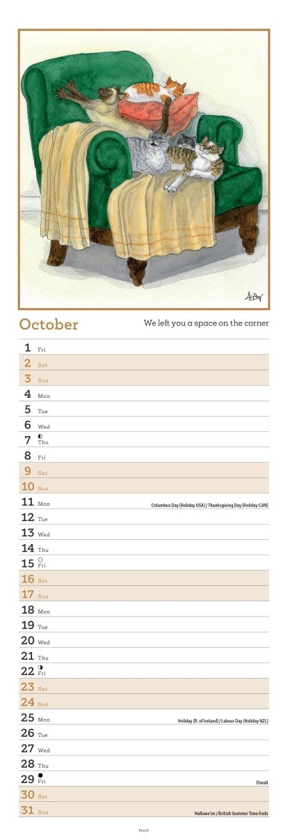 Alison's Animals - Slim Calendar 2027