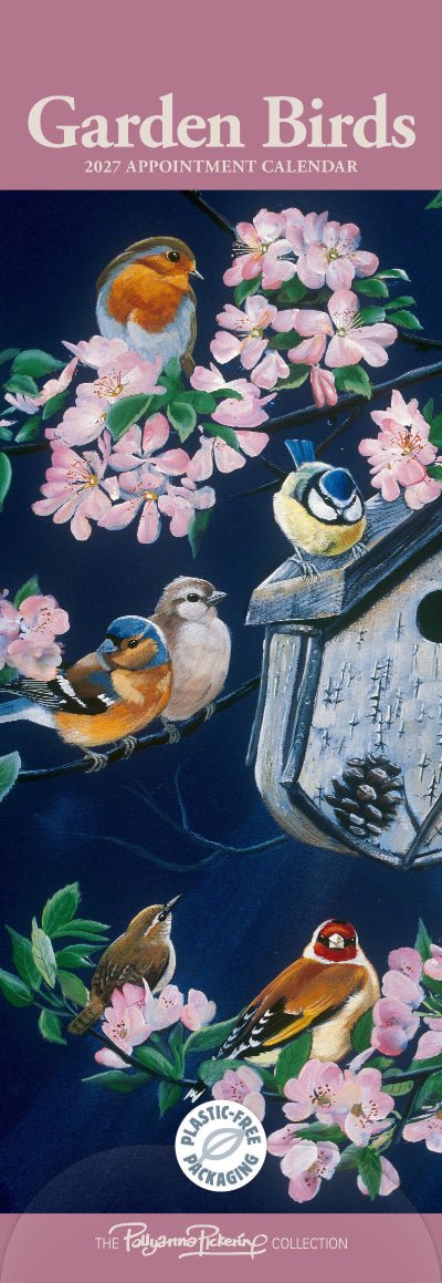 Garden Birds by Pollyanna Pickering - Slim Wall Calendar 2027