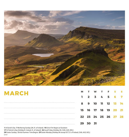British Landscapes - Easel Desk Calendar 2027