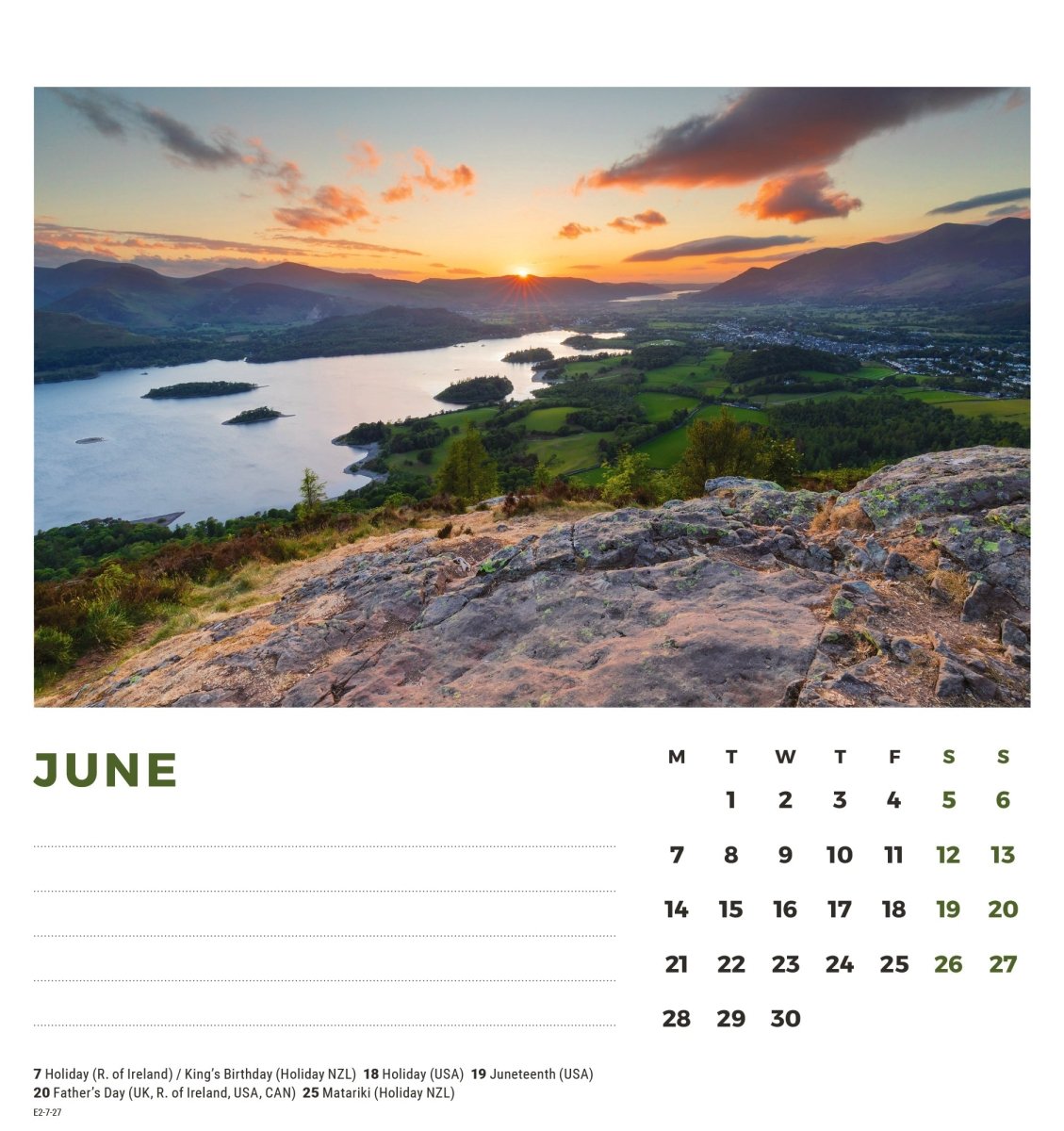British Landscapes - Easel Desk Calendar 2027