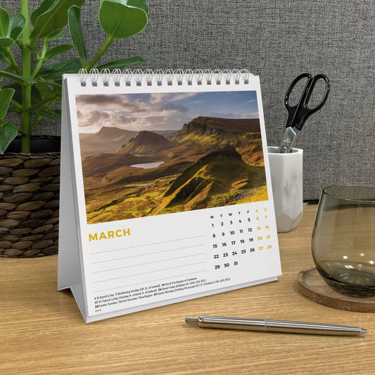 British Landscapes - Easel Desk Calendar 2027