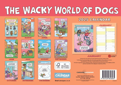 The Wacky World Of Dogs A4 Calendar 2025