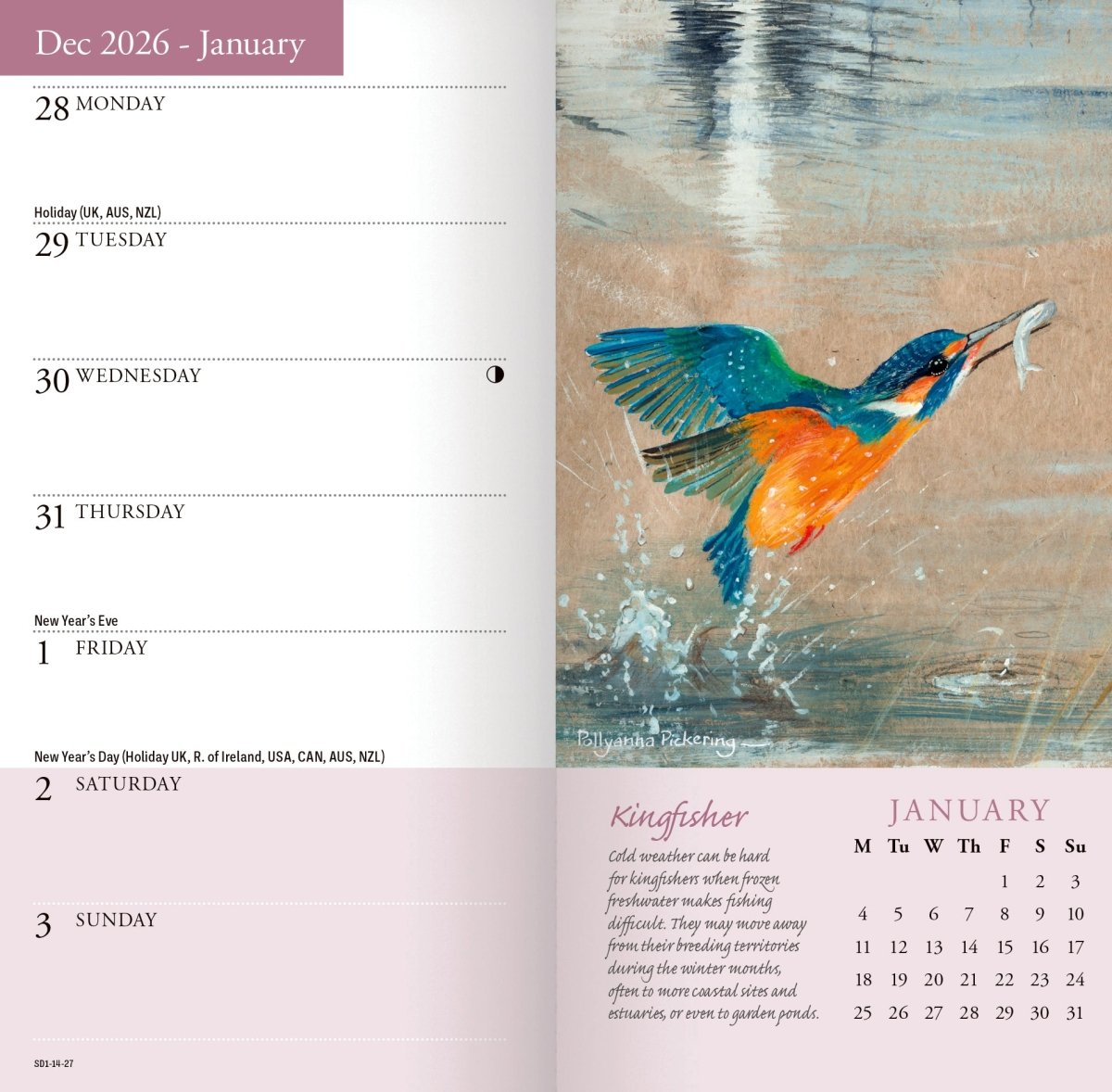 Garden Birds by Pollyanna Pickering - Slim Diary 2027