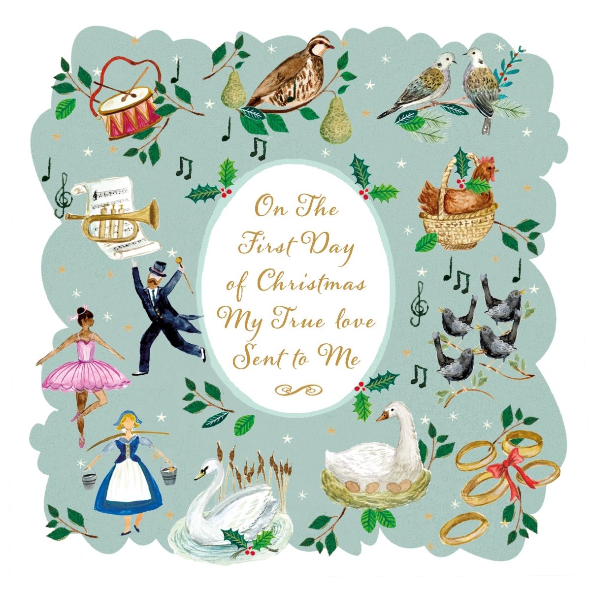 On the First Day of Christmas Cards, 10 Pack