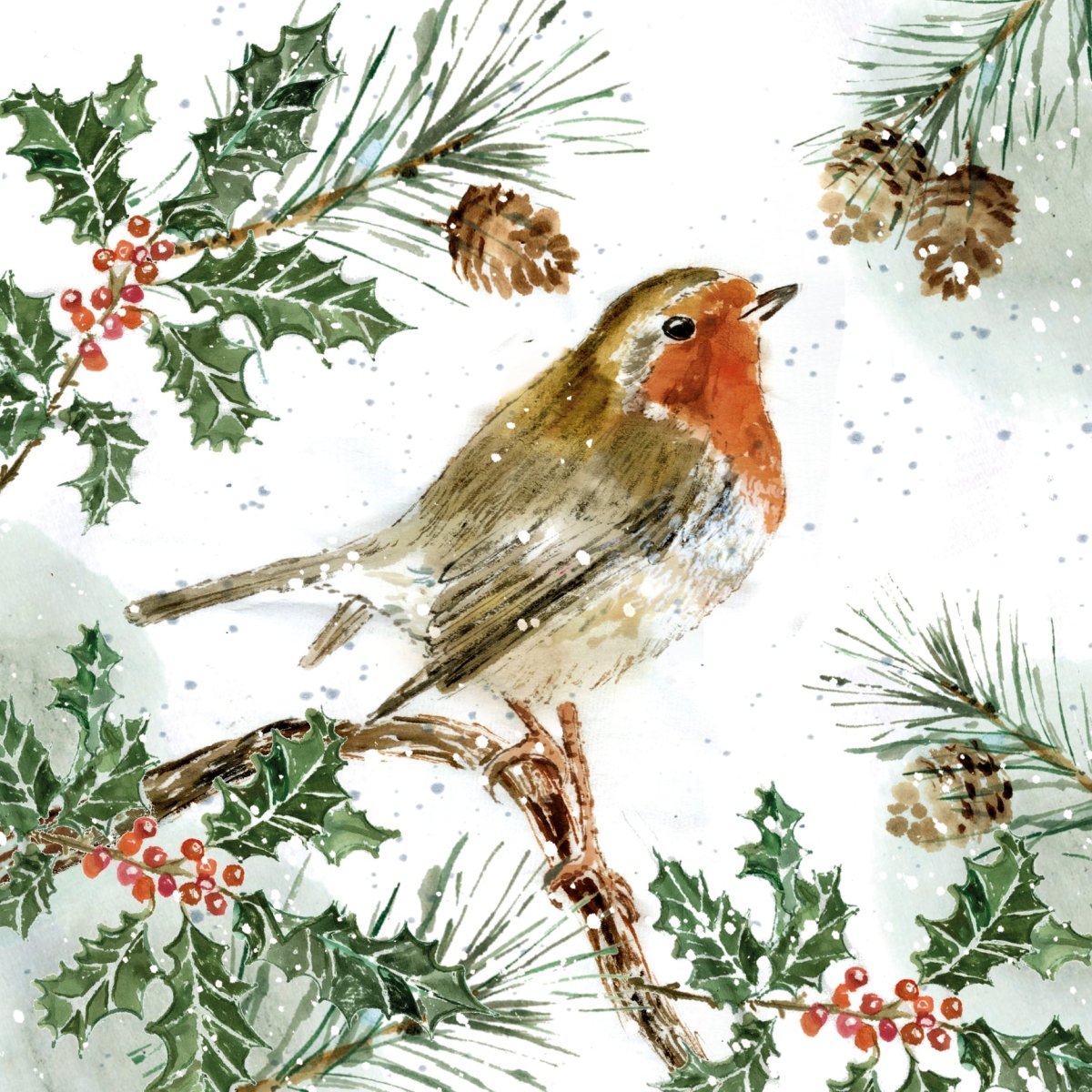 Christmas Robin Christmas Cards, 10 Pack