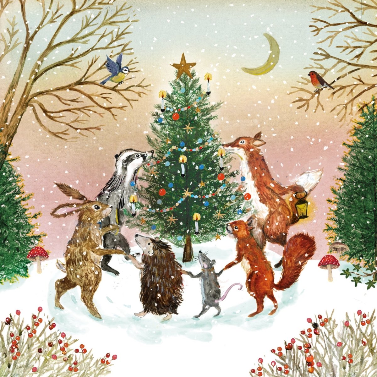 Carols Around the Tree Christmas Cards, 10 Pack
