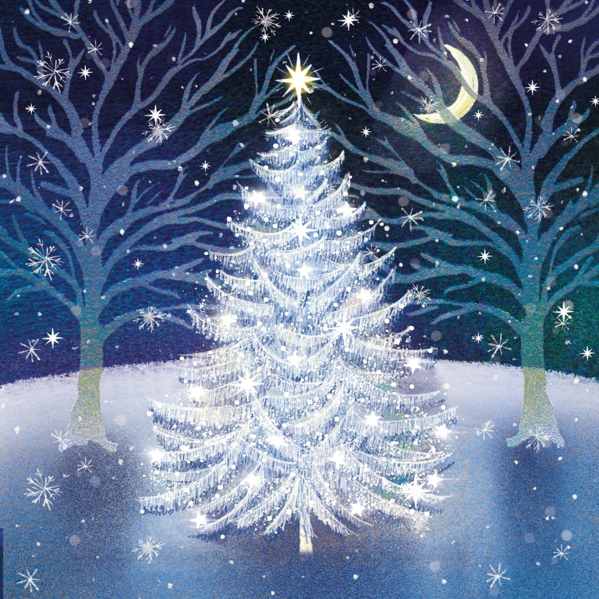 Sparkling Tree Christmas Cards, 10 Pack