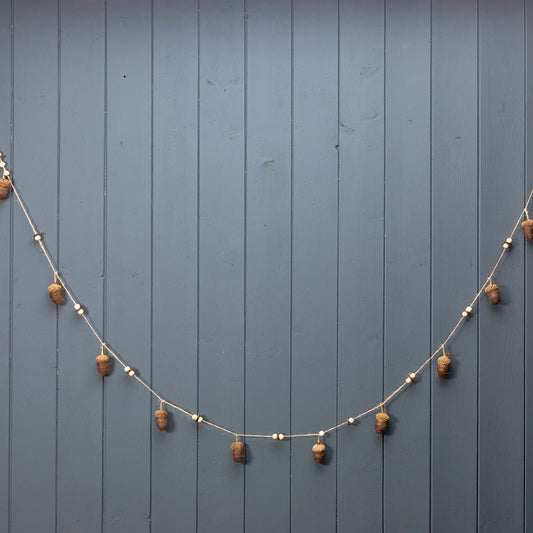 Wool Acorn Garland (180cm)