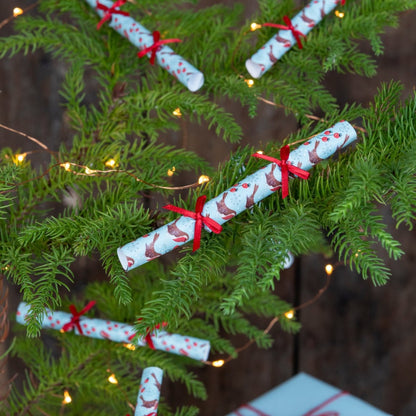 Winter Walk Mini Christmas Cracker Tree Decorations - 8 Pack