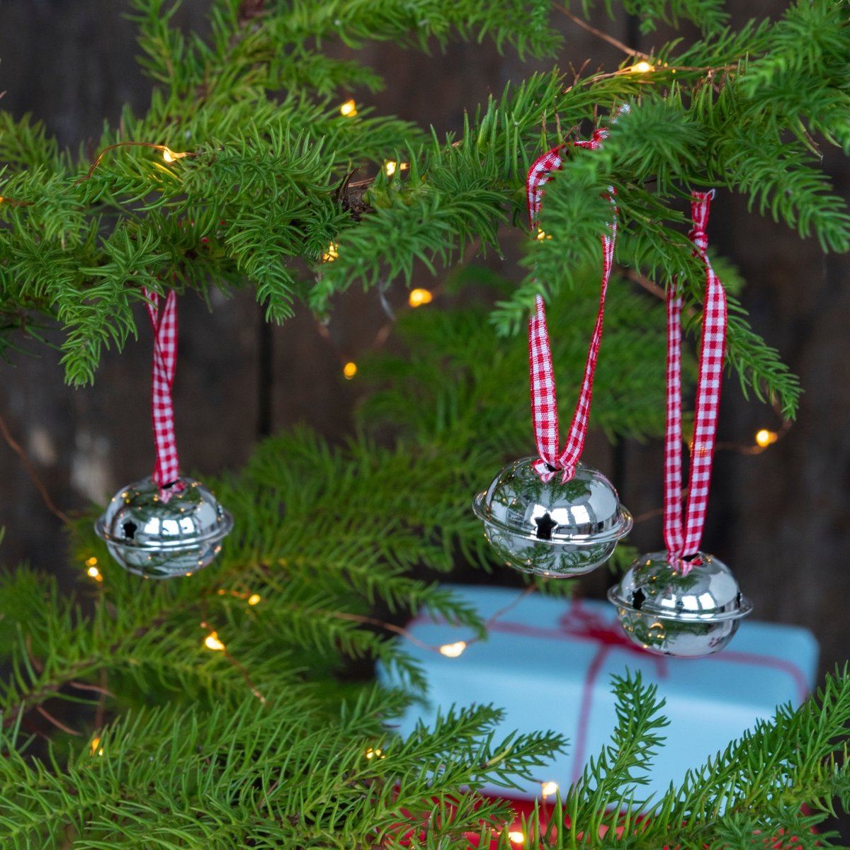 Winter Walk Christmas Jingle Bells Decorations - 4 Pack