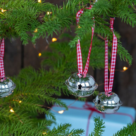 Winter Walk Christmas Jingle Bells Decorations - 4 Pack