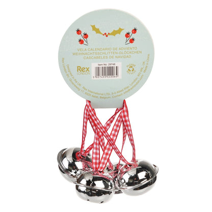 Winter Walk Christmas Jingle Bells Decorations - 4 Pack