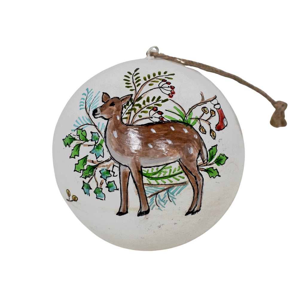 Hand Painted Wildlife Baubles by Emma Lawrence - Set of 6