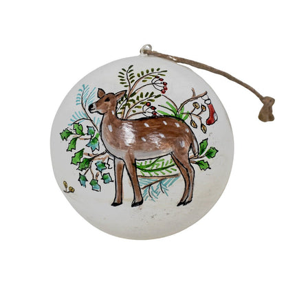 Hand Painted Wildlife Baubles by Emma Lawrence - Set of 6