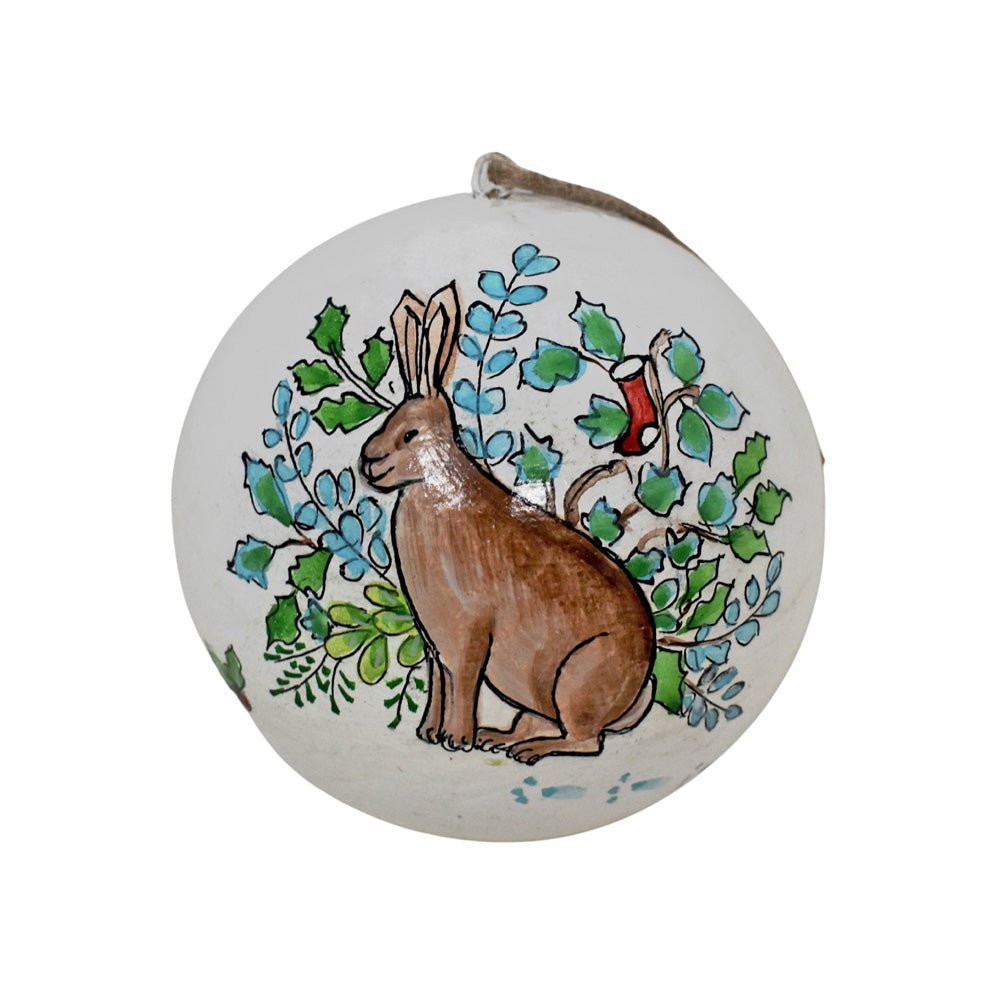 Hand Painted Wildlife Baubles by Emma Lawrence - Set of 6