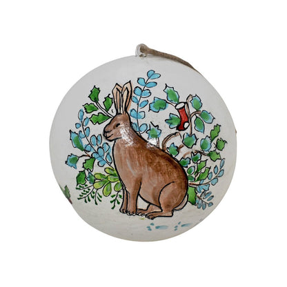 Hand Painted Wildlife Baubles by Emma Lawrence - Set of 6