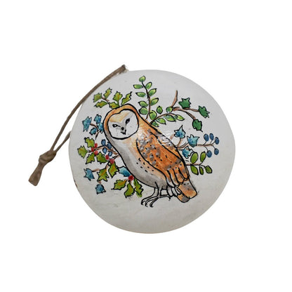 Hand Painted Wildlife Baubles by Emma Lawrence - Set of 6