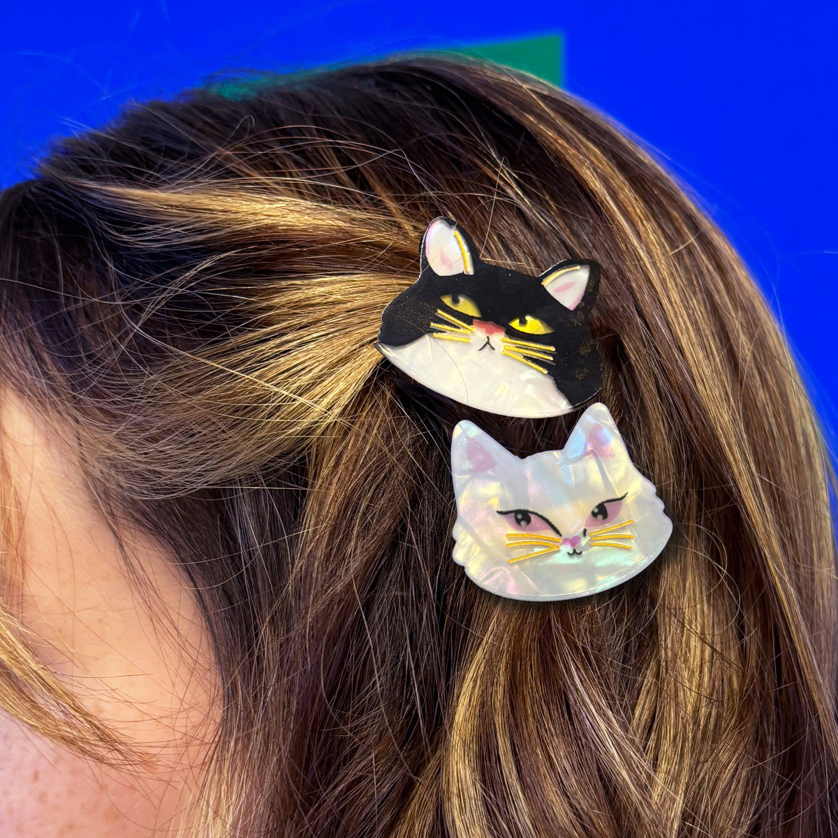 Set of Two Catnip Hairclips