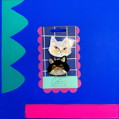 Set of Two Catnip Hairclips