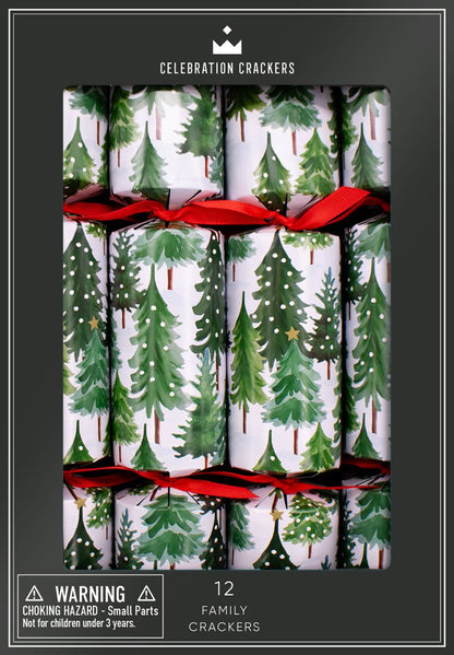 Snowy Forest Christmas Crackers, 12 pack