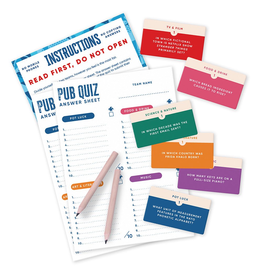 Pub Quiz Christmas Cracker, 6 Pack