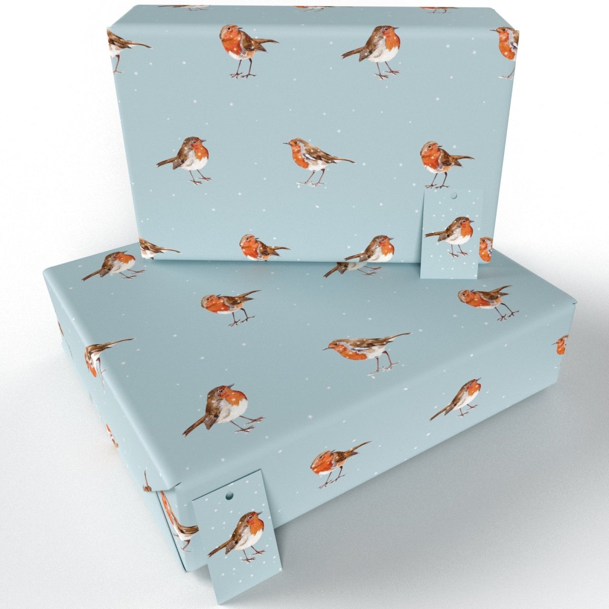 Christmas Blue Ten Pack Recycled Wrapping Paper by Sophie Botsford