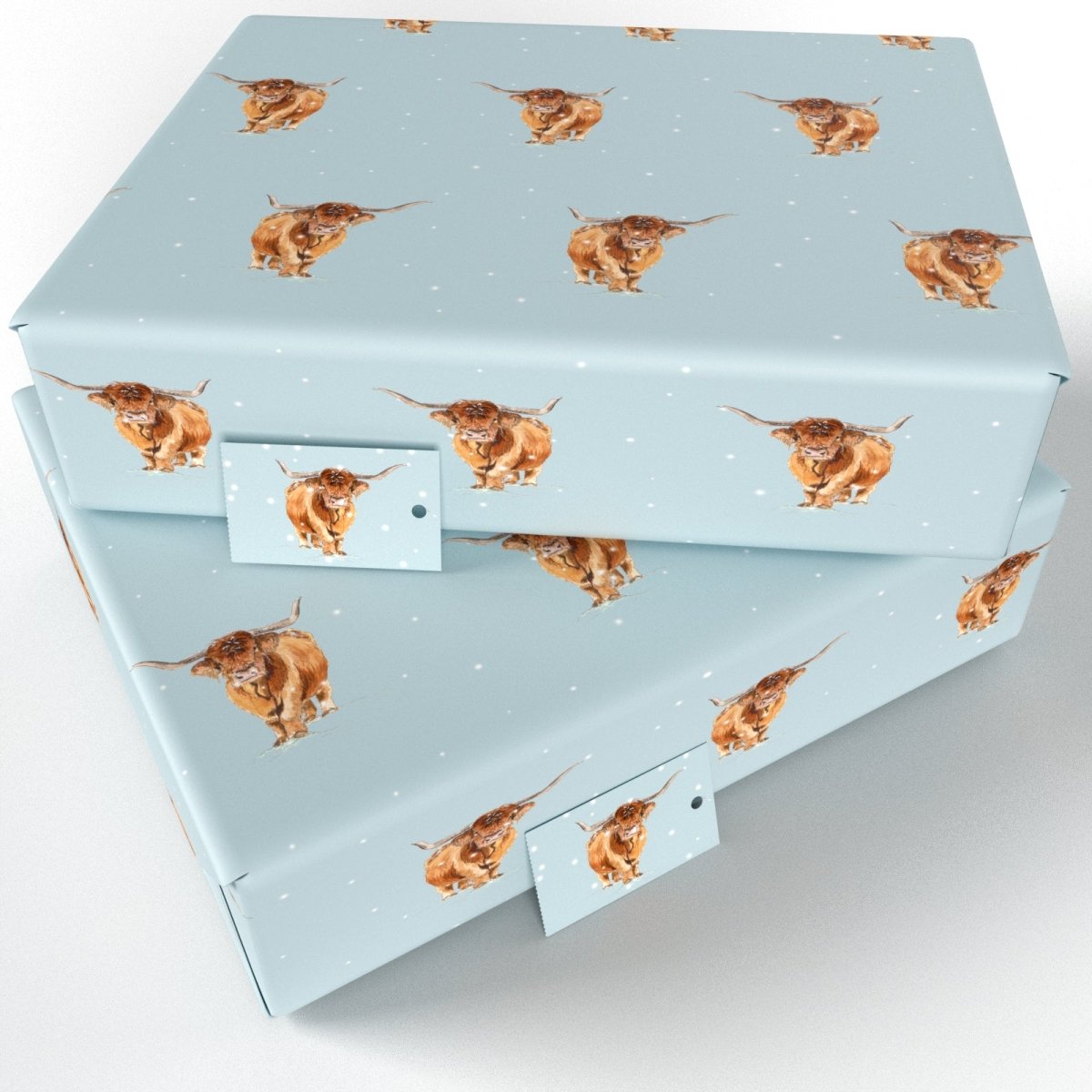 Christmas Blue Ten Pack Recycled Wrapping Paper by Sophie Botsford