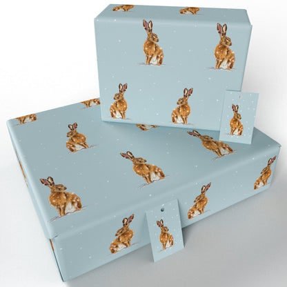 Christmas Blue Ten Pack Recycled Wrapping Paper by Sophie Botsford