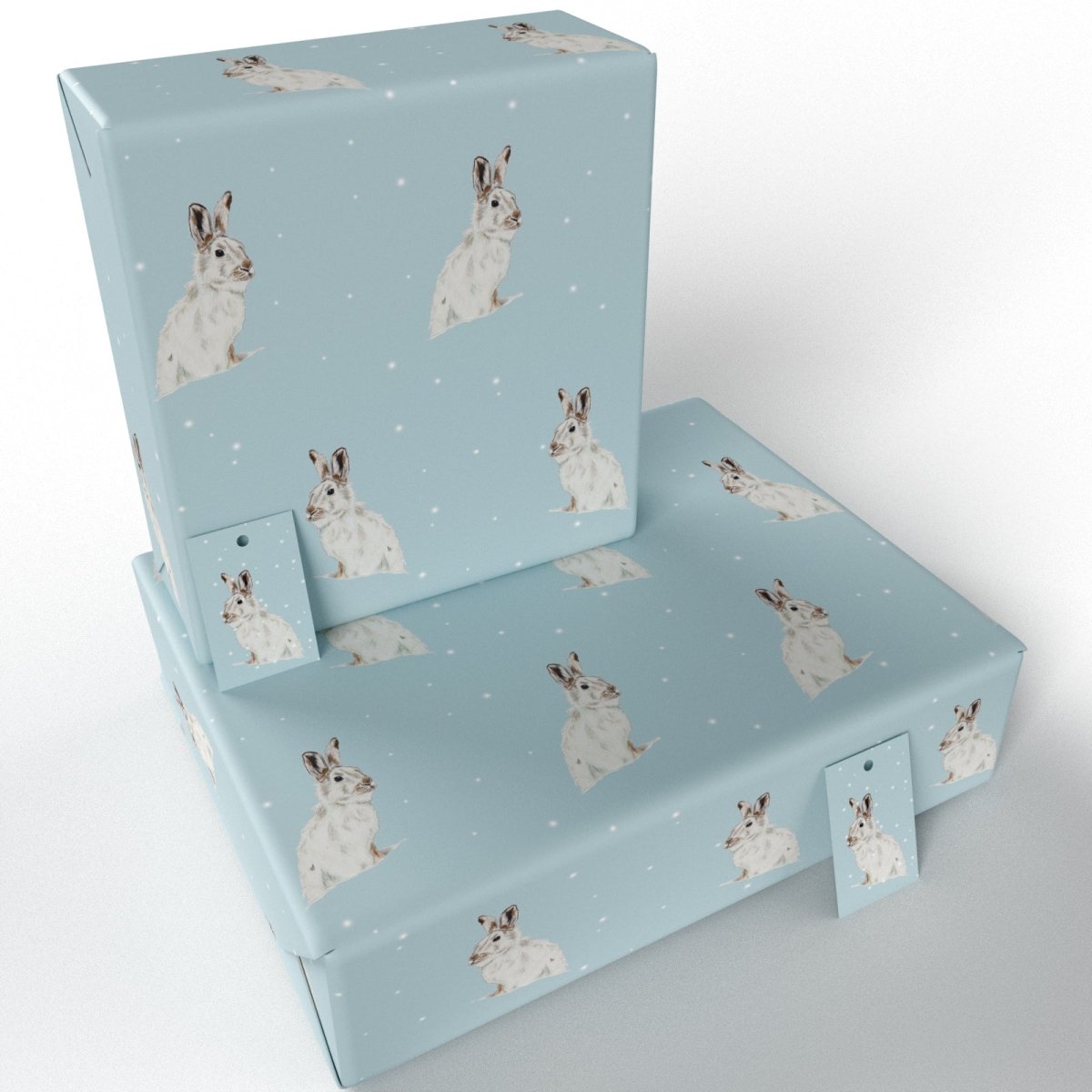 Christmas Blue Ten Pack Recycled Wrapping Paper by Sophie Botsford