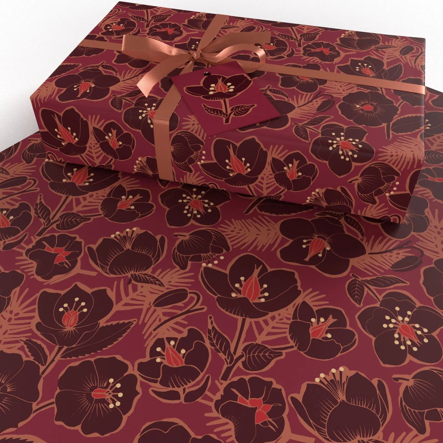 Christmas Brown Ten Pack Recycled Wrapping Paper by Kate Heiss