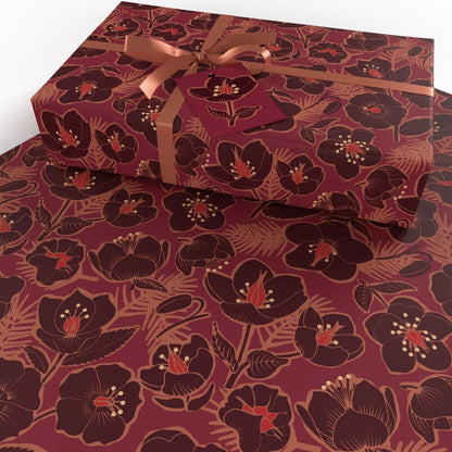 Christmas Brown Ten Pack Recycled Wrapping Paper by Kate Heiss