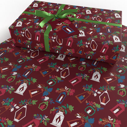 Christmas Brown Ten Pack Recycled Wrapping Paper by Kate Heiss