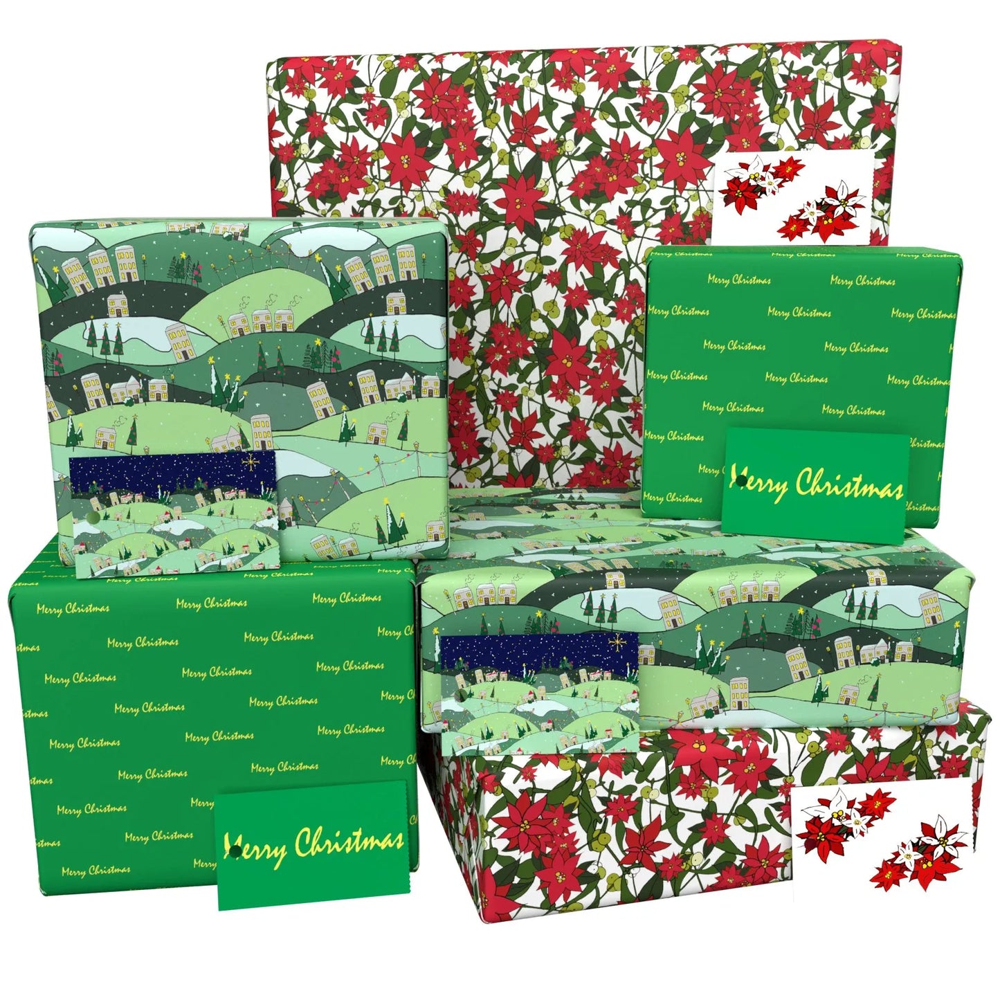Christmas Magic Ten Pack Eco Wrapping Paper by Emily Chapman