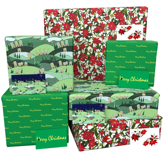 Christmas Magic Ten Pack Eco Wrapping Paper by Emily Chapman